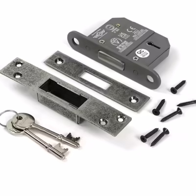 Pewter 2 1/2" 5 Lever BS Dead Lock KA - Image 3