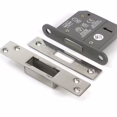 Polished Chrome 3" 5 Lever BS Dead Lock KA
