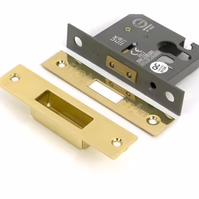 Polished Brass 2 1/2" Euro Profile Dead Lock