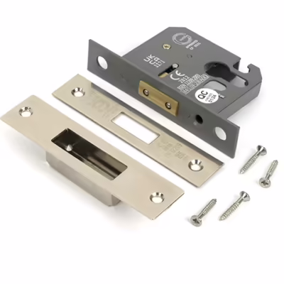 Polished Nickel 2 1/2" Euro Profile Dead Lock - Image 3