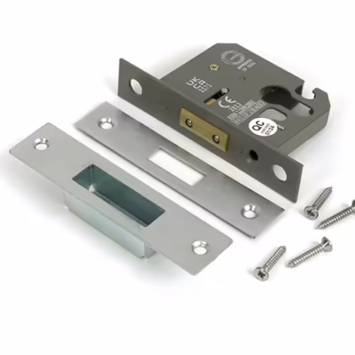 Satin Chrome 2 1/2" Euro Profile Dead Lock - Image 3