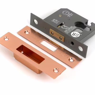 Polished Bronze 2 1/2" Euro Profile Dead Lock