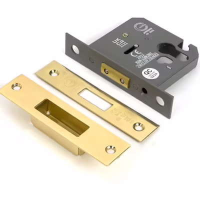 Polished Brass 3" Euro Profile Dead Lock