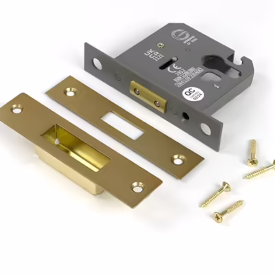 Satin Brass 3" Euro Profile Dead Lock - Image 3