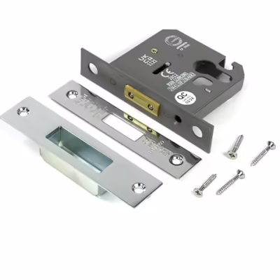 Polished Chrome 3" Euro Profile Dead Lock - Image 3