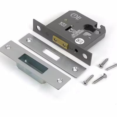 Satin Chrome 3" Euro Profile Dead Lock - Image 3