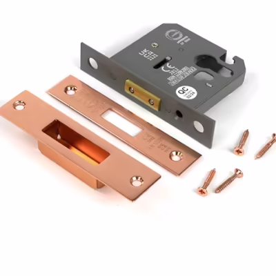 Polished Bronze 3" Euro Profile Dead Lock - Image 3