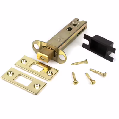 Polished Brass 4" Heavy Duty Tubular Deadbolt - Image 3