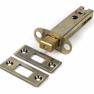 Aged Brass 4" Heavy Duty Tubular Deadbolt