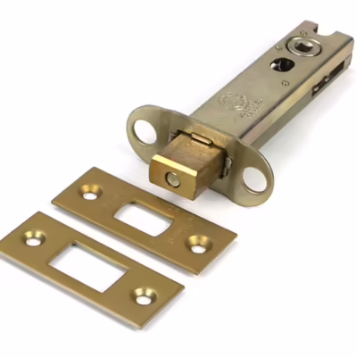 Satin Brass 4" Heavy Duty Tubular Deadbolt