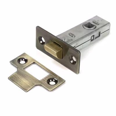 Aged Brass 2 1/2" Tubular Mortice Latch