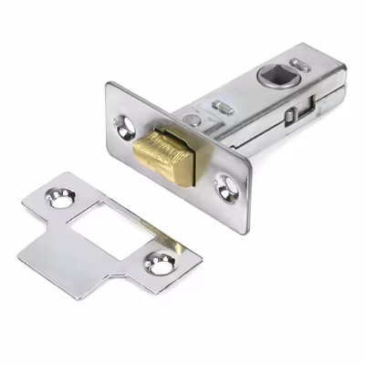 Polished Chrome 2 1/2" Tubular Mortice Latch