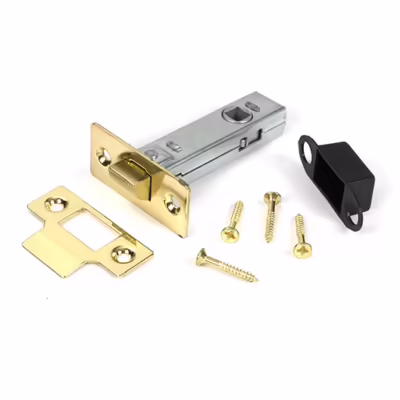 Polished Brass 3" Tubular Mortice Latch - Image 3