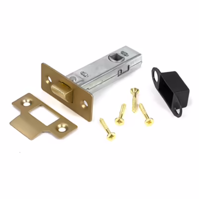 Satin Brass 3" Tubular Mortice Latch - Image 3