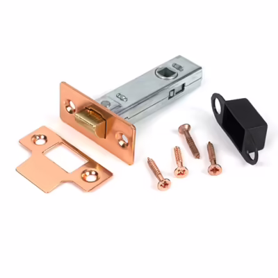 Polished Bronze 3" Tubular Mortice Latch - Image 3