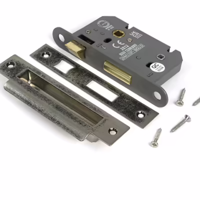 Pewter 2 1/2" Heavy Duty Bathroom Mortice Lock - Image 3