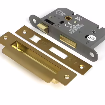 Satin Brass 2 1/2" Heavy Duty Bathroom Mortice Lock