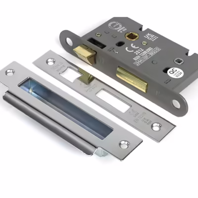 Polished Chrome 2 1/2" Heavy Duty Bathroom Mortice Lock