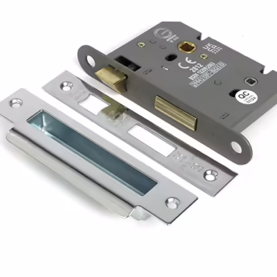 Polished SS 3" Heavy Duty Bathroom Mortice Lock