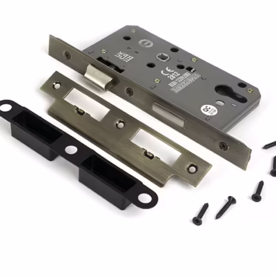 Aged Brass Euro Din Sash Lock - 60mm Backset/72mm Centre - Image 3