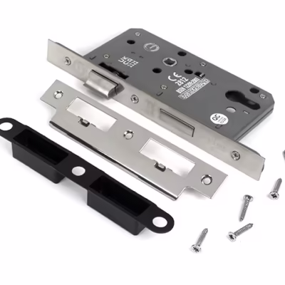 Polished Chrome Euro Din Sash Lock - 60mm Backset/72mm Centre - Image 3
