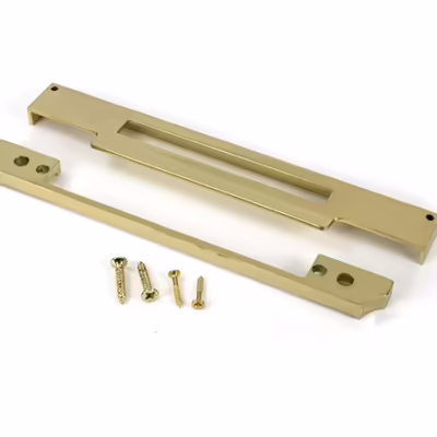 Polished Brass 1/2" Rebate Kit for Euro Din Sash Lock - Image 3