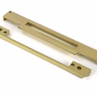 Polished Brass 1/2" Rebate Kit for Euro Din Sash Lock - Image 1
