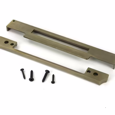 Aged Brass 1/2" Rebate Kit for Euro Din Sash Lock - Image 3