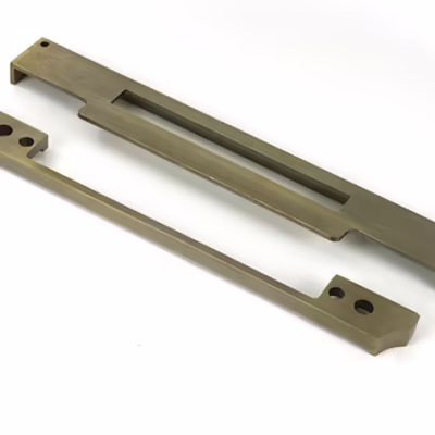Aged Brass 1/2" Rebate Kit for Euro Din Sash Lock