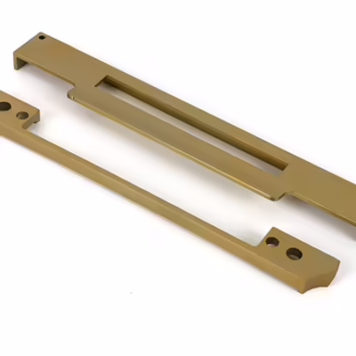 Satin Brass 1/2" Rebate Kit for Euro Din Sash Lock