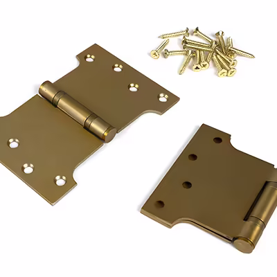 Satin Brass 4" x 4" x 6" Parliament Hinge (pair) ss - Image 3