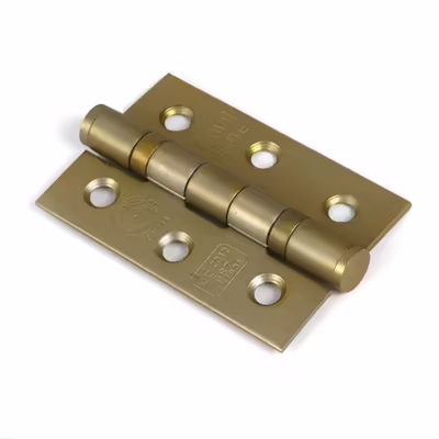 Satin Brass 3" Ball Bearing Butt Hinge (Pair) ss