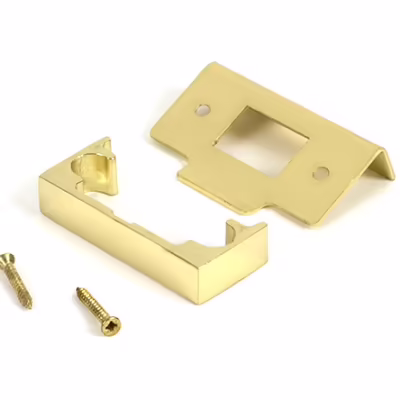 Polished Brass 1/2" Rebate Kit for Tubular Mortice Latch - Image 3
