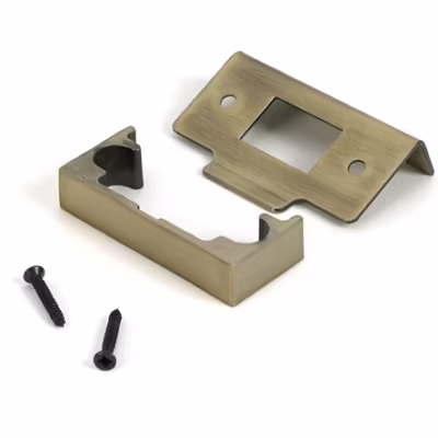 Aged Brass 1/2" Rebate Kit for Tubular Mortice Latch - Image 3