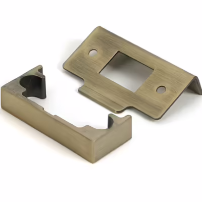 Aged Brass 1/2" Rebate Kit for Tubular Mortice Latch