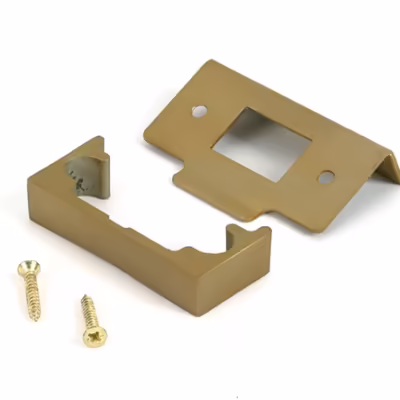 Satin Brass 1/2" Rebate Kit for Tubular Mortice Latch - Image 3