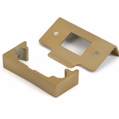 Satin Brass 1/2" Rebate Kit for Tubular Mortice Latch