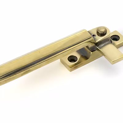 Aged Brass Locking Art Deco Fastener - LH - Image 3