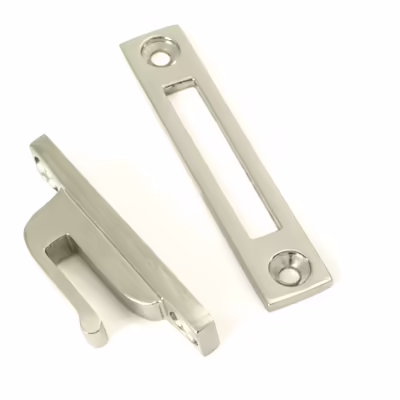 Polished Nickel Locking Art Deco Fastener - RH - Image 6