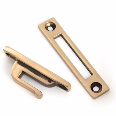 Polished Bronze Locking Art Deco Fastener - RH - Image 6