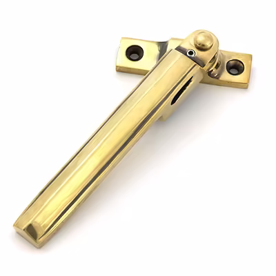 Aged Brass Night-Vent Locking Art Deco Fastener - Image 5