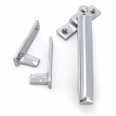 Polished Chrome Night-Vent Locking Art Deco Fastener - Image 3