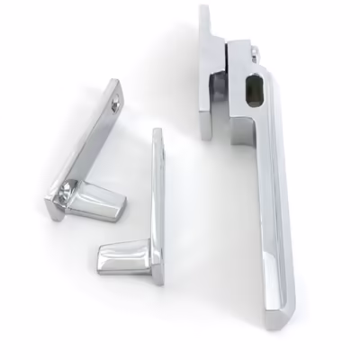 Polished Chrome Night-Vent Locking Art Deco Fastener - Image 4