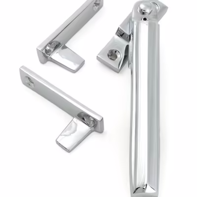 Polished Chrome Night-Vent Locking Art Deco Fastener