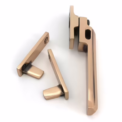 Polished Bronze Night-Vent Locking Art Deco Fastener - Image 4