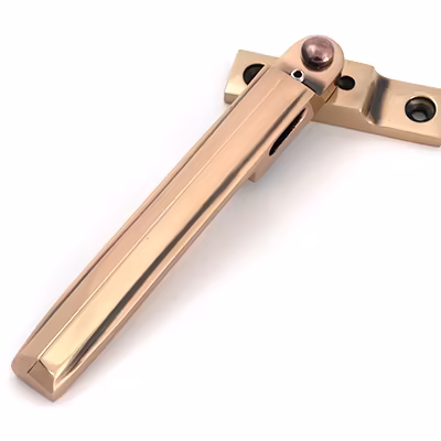 Polished Bronze Night-Vent Locking Art Deco Fastener - Image 5