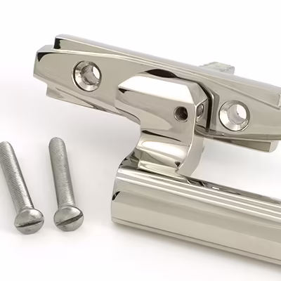 Polished Nickel Art Deco Espag - LH - Image 4