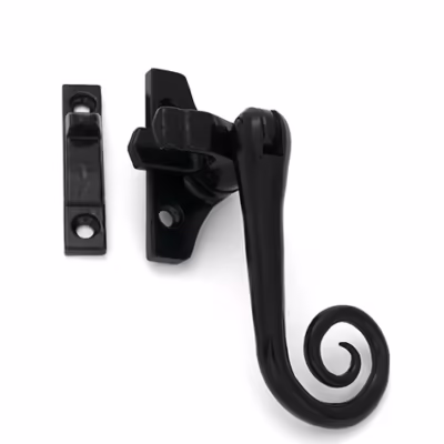 Black Night-Vent Locking Monkeytail Fastener (Steel Window) - Image 3