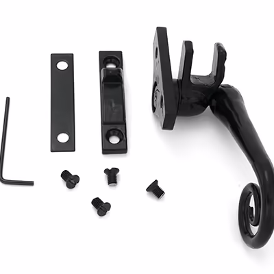 Black Night-Vent Locking Monkeytail Fastener (Steel Window) - Image 4