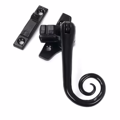 Black Night-Vent Locking Monkeytail Fastener (Steel Window)